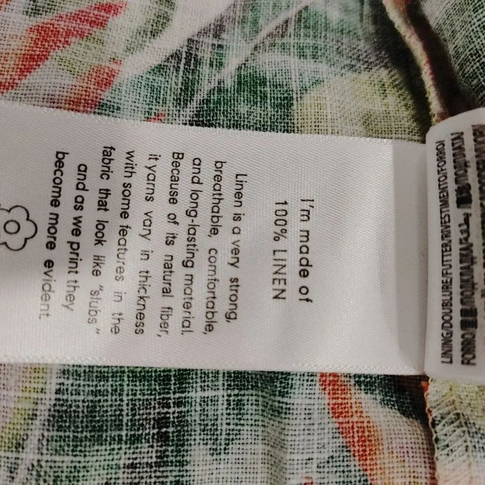 Farm Rio printed linen midi dress Size Xsmall - Picture 13 of 14